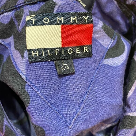 Tommy Hilfiger Floral Hawaiian Shirt Size Large - Picture 7 of 7